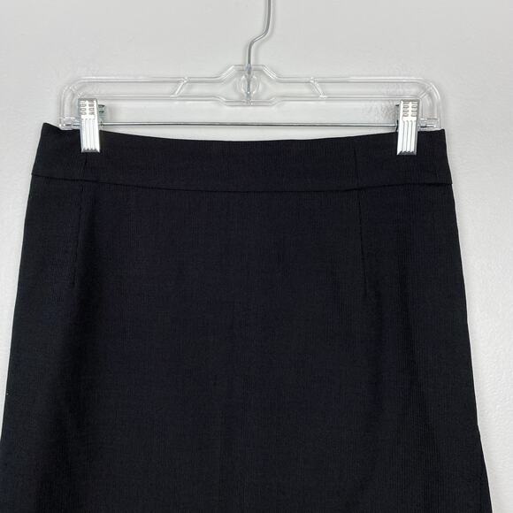 Theory Wool Pencil Skirt Joanie Dominant Back Slit Career Straight Gray Size 8 - Picture 2 of 10